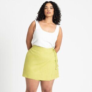 Linen Skort With Beads